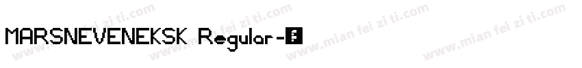 MARSNEVENEKSK Regular字体转换